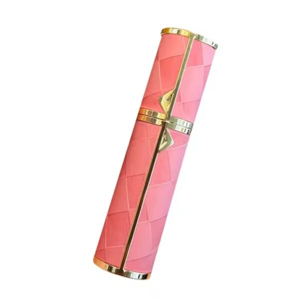 Wholesale 5ml Travel perfume atomizer refillable empty perfume bottles grid pattern leather mini Sprayer Bottles of Essential Oil